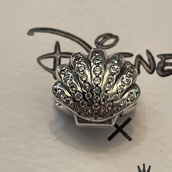 New Authentic Pandora x Disney Ariel Little Mermaid Sparkly Pave Seashell HTF - Picture 2 of 7